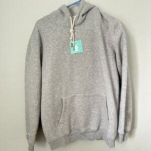 Dutch Bros Gray Hooded Pullover Sweatshirt with Teal blue windmill